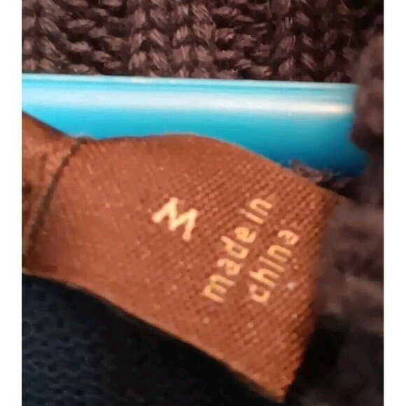 THE LIMITED Cowl Neck Pullover Tunic Sweater M Long Sleeve Navy Blue Y2K - Picture 8 of 10